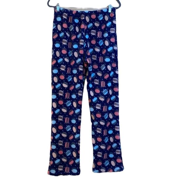 Frankie & Johnny Fleece Macaroon Pajama Bottoms Size Large - Picture 2 of 8